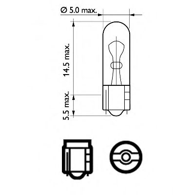 PHILIPS - 12061CP - Лампа накаливания, oсвещение салона (Освещение)