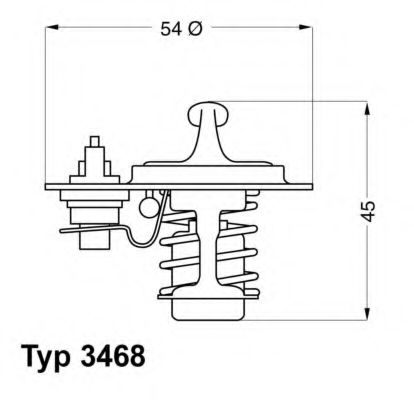 WAHLER - 3468.88D - Термостат, охлаждающая жидкость (Охлаждение)