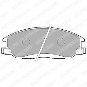 DELPHI - LP1743 - Комплект тормозных колодок, дисковый тормоз (Тормозная система)