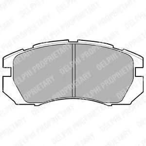 DELPHI - LP930 - Комплект тормозных колодок, дисковый тормоз (Тормозная система)