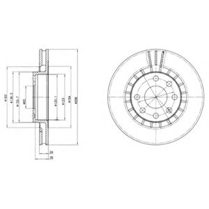 DELPHI - BG2443 - Тормозной диск (Тормозная система)