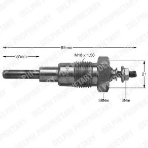 DELPHI - HDS225 - Свеча накаливания (Система накаливания)