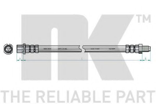 NK - 854120 - Тормозной шланг (Тормозная система)