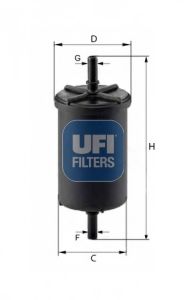 UFI - 31.948.00 - Топливный фильтр (Система подачи топлива)