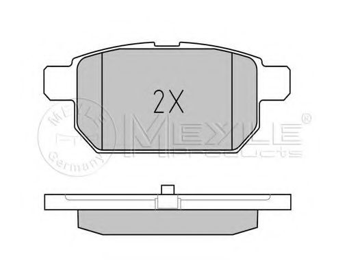 MEYLE - 025 252 5814/W - Комплект тормозных колодок, дисковый тормоз (Тормозная система)