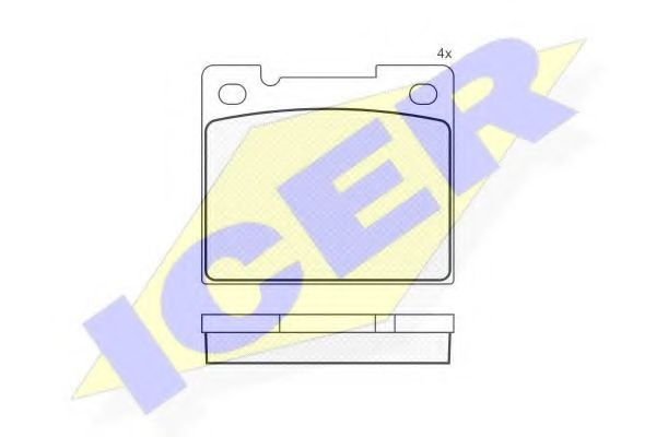 ICER - 180770 - Комплект тормозных колодок, дисковый тормоз (Тормозная система)