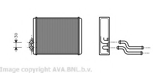 AVA QUALITY COOLING - VO6084 - Теплообменник, отопление салона (Отопление / вентиляция)