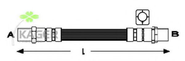 KAGER - 38-0105 - Тормозной шланг