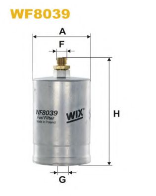 WIX FILTERS - WF8039 - Топливный фильтр (Система подачи топлива)