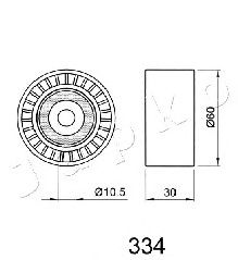 JAPKO - 45334 - Устройство для натяжения ремня, ремень ГРМ (Ременный привод)