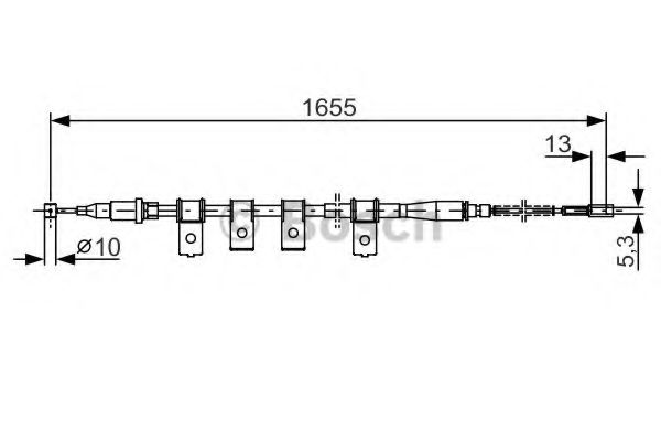 BOSCH - 1 987 477 920 - Трос, стояночная тормозная система (Тормозная система)