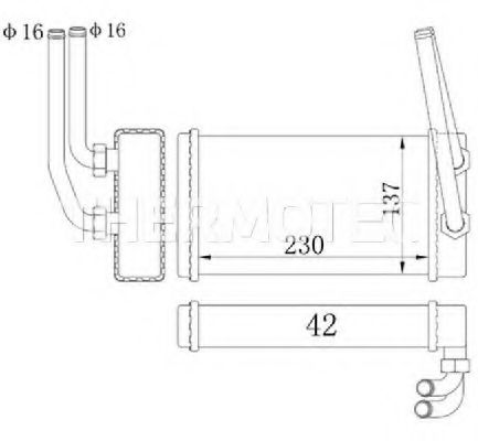 THERMOTEC - D6G009TT - Теплообменник, отопление салона (Отопление / вентиляция)