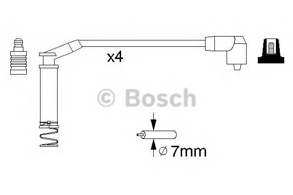 BOSCH - 0 986 357 124 - Комплект проводов зажигания (Система зажигания)