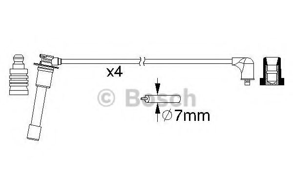 BOSCH - 0 986 357 149 - Комплект проводов зажигания (Система зажигания)