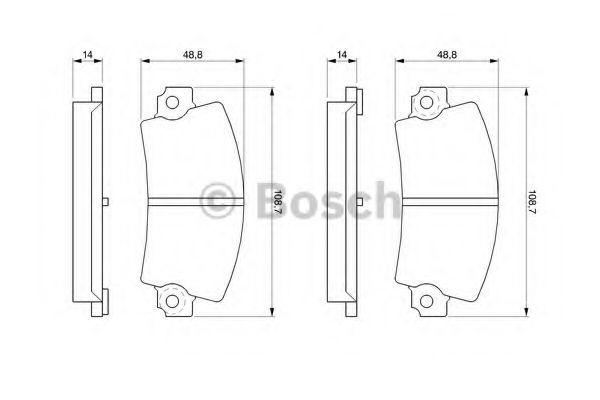 BOSCH - 0 986 463 490 - Комплект тормозных колодок, дисковый тормоз (Тормозная система)