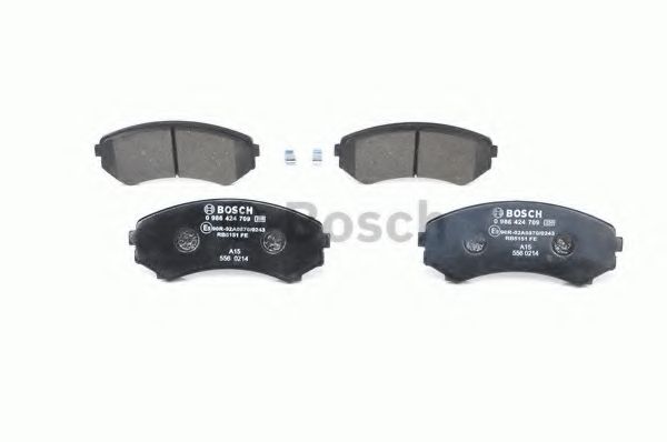 BOSCH - 0 986 424 709 - Комплект тормозных колодок, дисковый тормоз (Тормозная система)