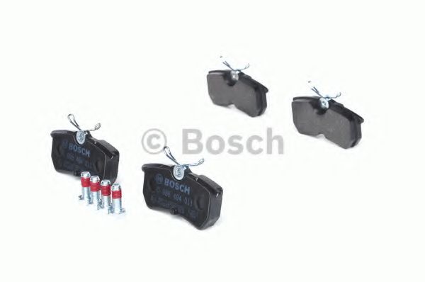 BOSCH - 0 986 494 011 - Комплект тормозных колодок, дисковый тормоз (Тормозная система)