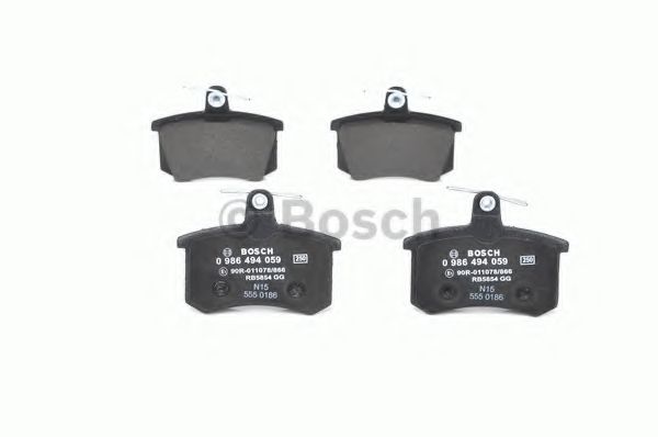 BOSCH - 0 986 494 059 - Комплект тормозных колодок, дисковый тормоз (Тормозная система)