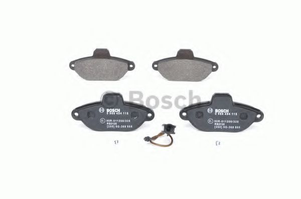 BOSCH - 0 986 494 115 - Комплект тормозных колодок, дисковый тормоз (Тормозная система)