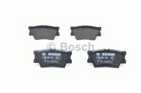 BOSCH - 0 986 494 154 - Комплект тормозных колодок, дисковый тормоз (Тормозная система)