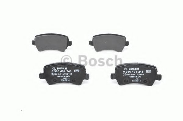 BOSCH - 0 986 494 248 - Комплект тормозных колодок, дисковый тормоз (Тормозная система)