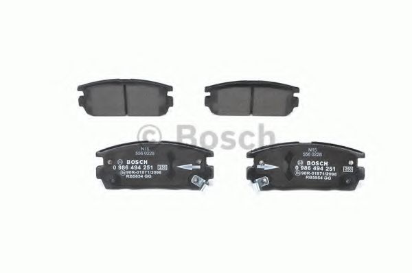 BOSCH - 0 986 494 251 - Комплект тормозных колодок, дисковый тормоз (Тормозная система)