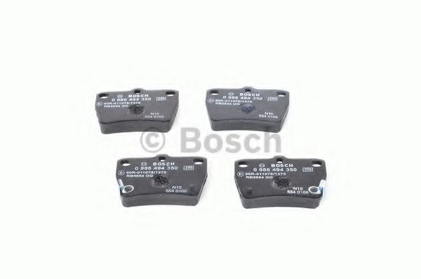 BOSCH - 0 986 494 350 - Комплект тормозных колодок, дисковый тормоз (Тормозная система)