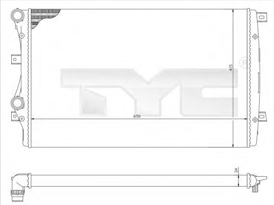 TYC - 737-0017-R - Радиатор, охлаждение двигателя (Охлаждение)