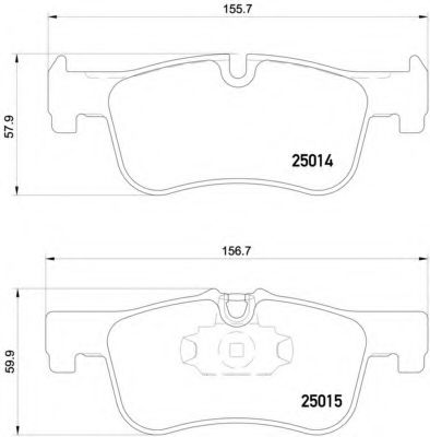 BREMBO - P 06 078 - Комплект тормозных колодок, дисковый тормоз (Тормозная система)