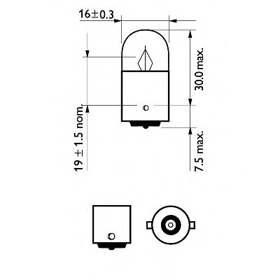 PHILIPS - 12821CP - Лампа накаливания, фонарь указателя поворота (Сигнализация)