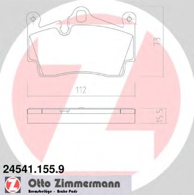 ZIMMERMANN - 24541.155.9 - Комплект тормозных колодок, дисковый тормоз (Тормозная система)