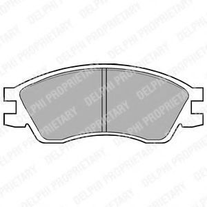 DELPHI - LP819 - Комплект тормозных колодок, дисковый тормоз (Тормозная система)