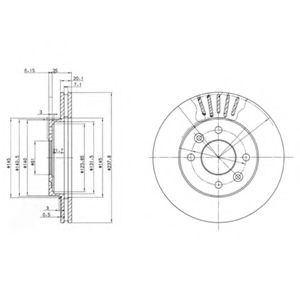 DELPHI - BG2282 - Тормозной диск (Тормозная система)