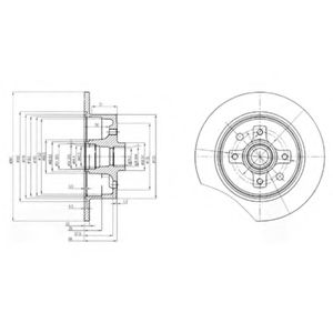 DELPHI - BG2571 - Тормозной диск (Тормозная система)