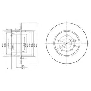 DELPHI - BG3274 - Тормозной диск (Тормозная система)