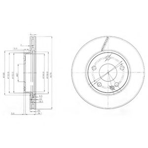 DELPHI - BG3845 - Тормозной диск (Тормозная система)