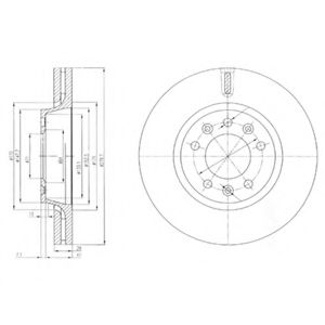 DELPHI - BG4084 - Тормозной диск (Тормозная система)