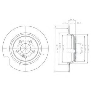 DELPHI - BG3725 - Тормозной диск (Тормозная система)