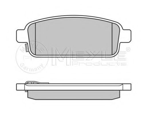 MEYLE - 025 250 9616/W - Комплект тормозных колодок, дисковый тормоз (Тормозная система)