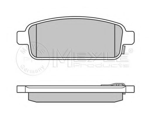 MEYLE - 025 250 9616/W - Комплект тормозных колодок, дисковый тормоз (Тормозная система)