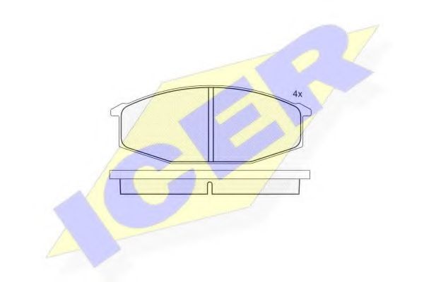 ICER - 140315 - Комплект тормозных колодок, дисковый тормоз (Тормозная система)