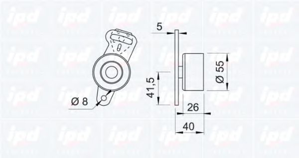 IPD - 14-0315 - Натяжной ролик, ремень ГРМ (Ременный привод)