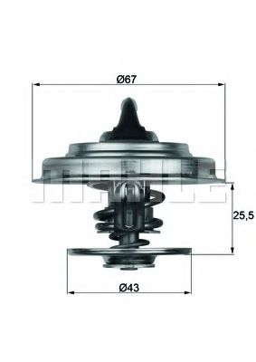 MAHLE ORIGINAL - TX 18 87D - Термостат, охлаждающая жидкость (Охлаждение)