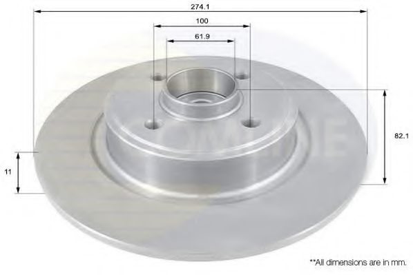 COMLINE - ADC1540 - Тормозной диск (Тормозная система)