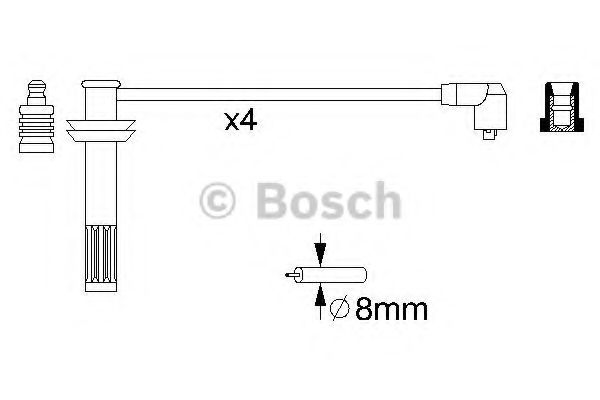 BOSCH - 0 986 356 709 - Комплект проводов зажигания (Система зажигания)