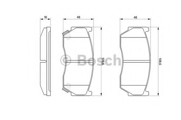 BOSCH - 0 986 424 369 - Комплект тормозных колодок, дисковый тормоз (Тормозная система)