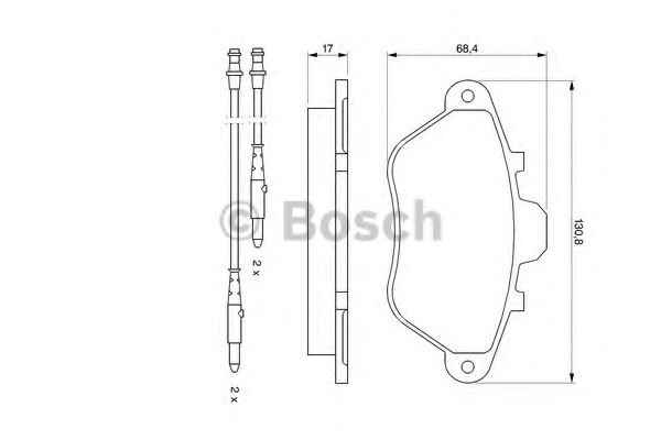 BOSCH - 0 986 460 950 - Комплект тормозных колодок, дисковый тормоз (Тормозная система)