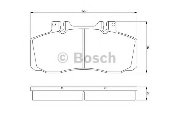 BOSCH - 0 986 468 350 - Комплект тормозных колодок, дисковый тормоз (Тормозная система)