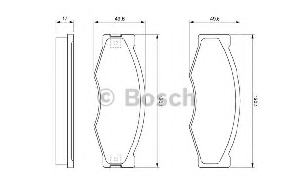 BOSCH - 0 986 490 990 - Комплект тормозных колодок, дисковый тормоз (Тормозная система)