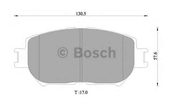 BOSCH - 0 986 505 402 - Комплект тормозных колодок, дисковый тормоз (Тормозная система)